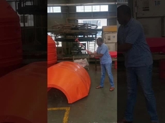 Floatador de tuberías de HDPE de forma cilíndrica amarillo/naranja para las necesidades del cliente