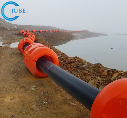 los flotadores del muelle del tubo del HDPE 12inch descargan el mar de la mezcla de la arena que draga alta flotabilidad