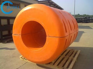los flotadores del muelle del tubo del HDPE 12inch descargan el mar de la mezcla de la arena que draga alta flotabilidad