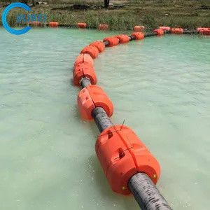 Flotador flotante del astillero de la draga de la tubería HICL del flotador del tubo del HDPE del muelle para la manguera de goma de dragado del tubo