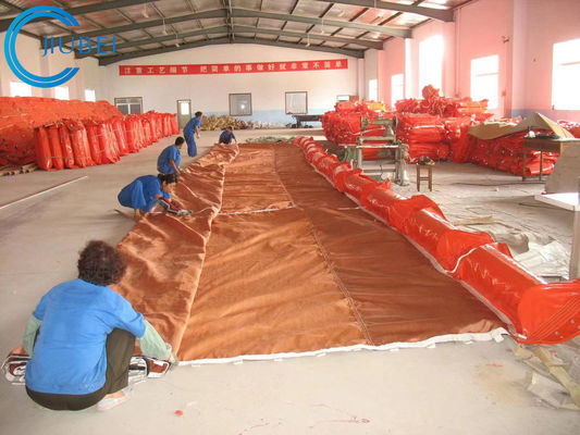 Tela flotante intermareal del PVC de Absorbent Flat Foam de la cerca del boom del petróleo