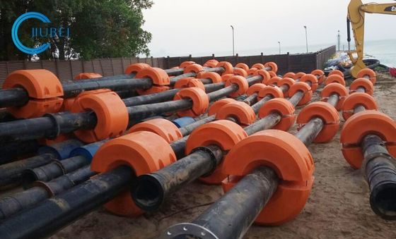 Flotador llenado espuma de alta densidad del tubo para Marine Dredging Sand/la mezcla que descargan proyecto