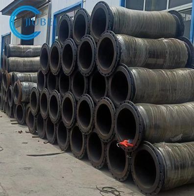 manguera de descarga de goma de dragado de 50 pies de largo con conexión de bridas
