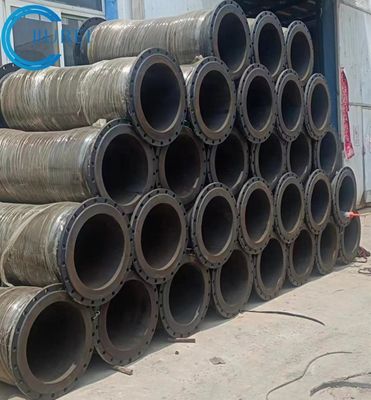 manguera de goma de dragado flexible de 50 pies de longitud para la descarga de arena y relaves de minería