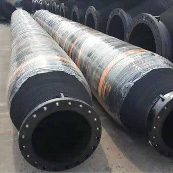 Silencio de la tubería de draga flotante resistente a la abrasión con bridas
