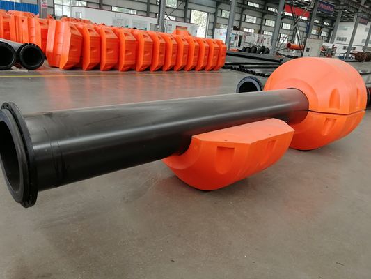 Floatador de tuberías de HDPE de forma cilíndrica amarillo/naranja para las necesidades del cliente