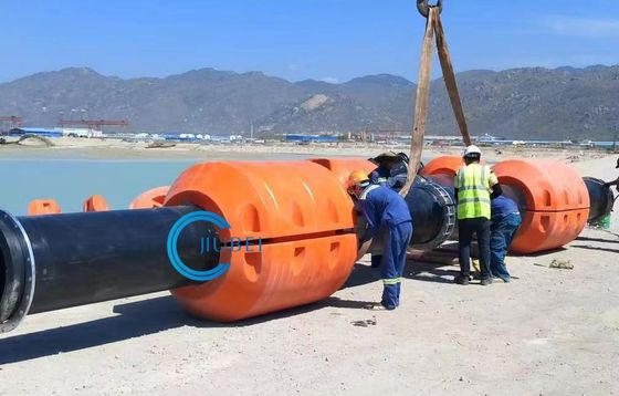 cilindros flotantes de PE y PU resistentes a la corrosión para tuberías de dragado