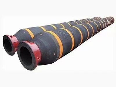 Silencio de la tubería de draga flotante resistente a la abrasión con bridas