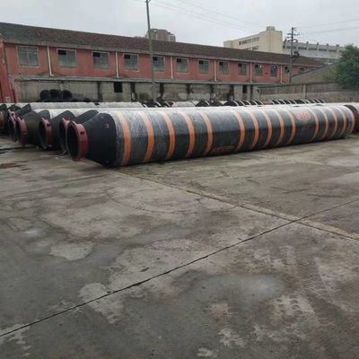 Silencio de la tubería de draga flotante resistente a la abrasión con bridas