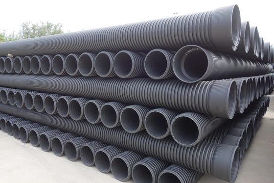 tubo ondulado de doble pared HDPE de espesor personalizado con alta resistencia a la tracción