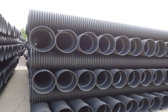 tubo ondulado de doble pared HDPE de espesor personalizado con alta resistencia a la tracción