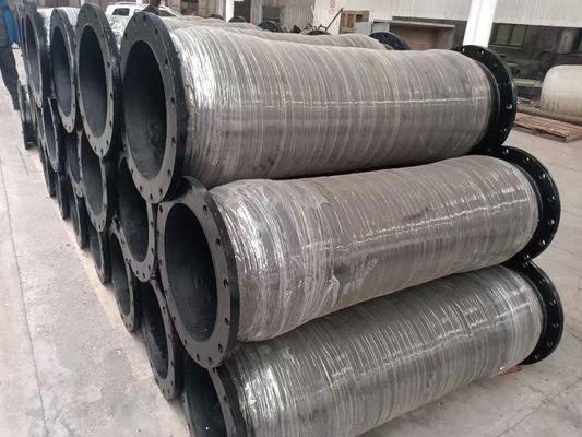Conexión de brida manguera de succión de caucho blindada con material NR BR SBR